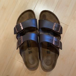 Birkenstock genuine leather slippers